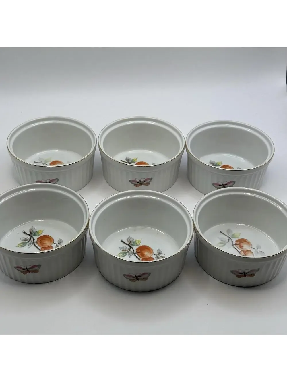 Lot Of 6 Andrea By Sadek Fruit Oven to Table Cookware 7334 Ramekins